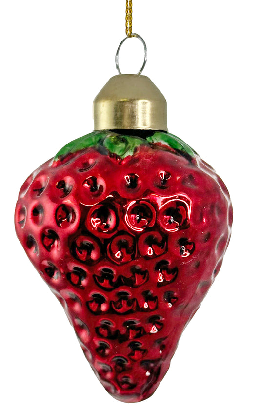 Glass strawberry red 7cm