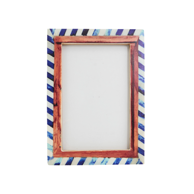 Chevron Bone And Wood Photo 4x6 Frame