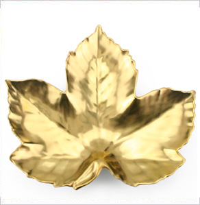 Gold Leaves Gold Maple Leaf Dish
