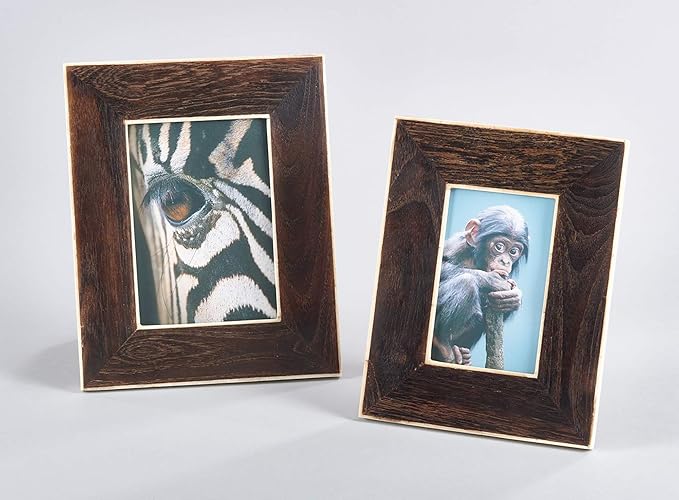 PF062 Wooden & Bone Photo Frame