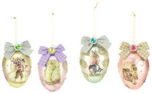 S/4 Easter Rabbit Orn 5" Box Set