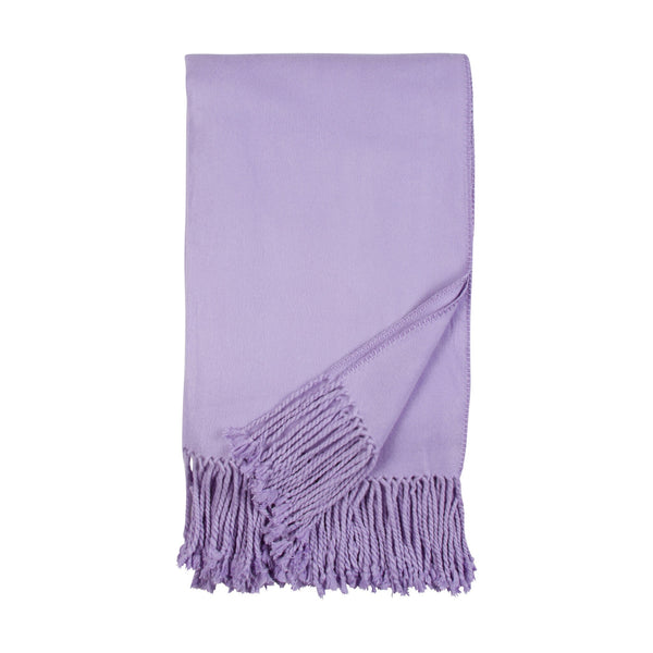 Luxxe Fringe Throw-Lavender