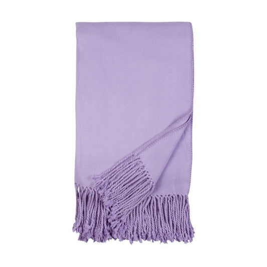 Luxxe Fringe Throw-Lavender