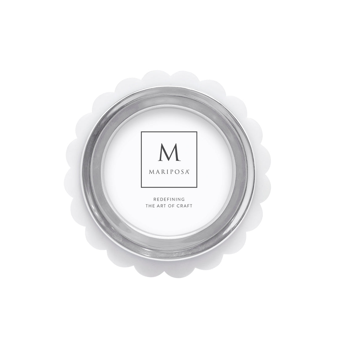 White Acrylic Scallop Frame