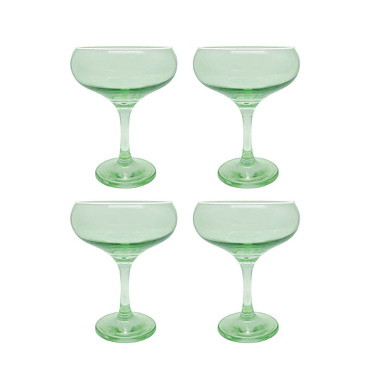 Fine Line Light Green With White Rim Coupe Set of 4