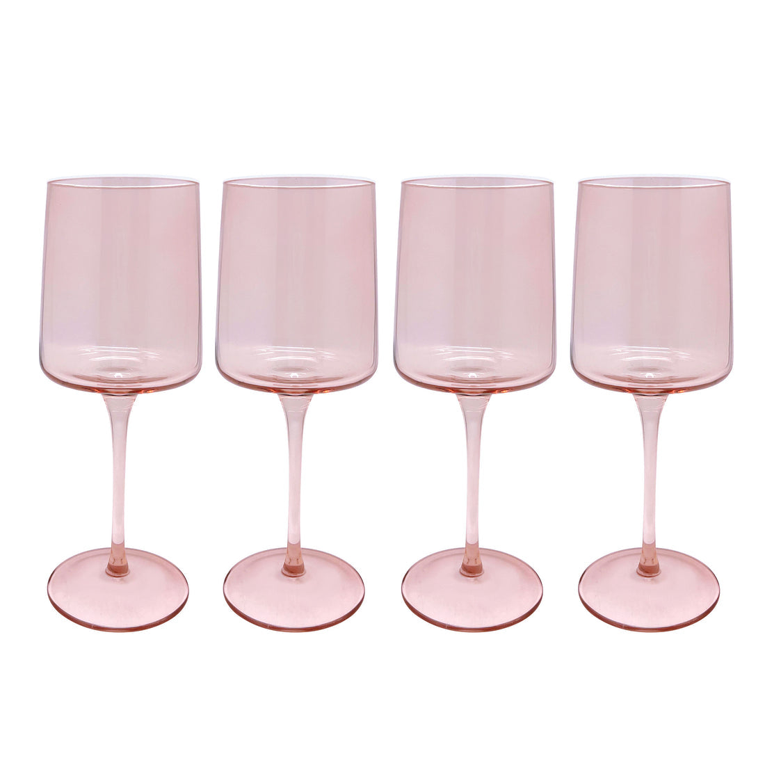 Fine Line Quartz With White Rim Wine Glass Set of 4
