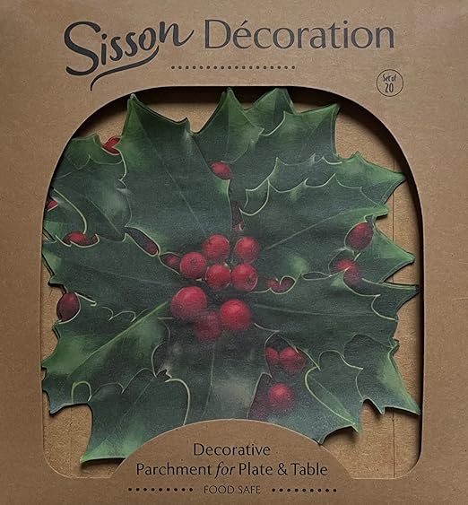 Holly Leaves Parchment Set/20