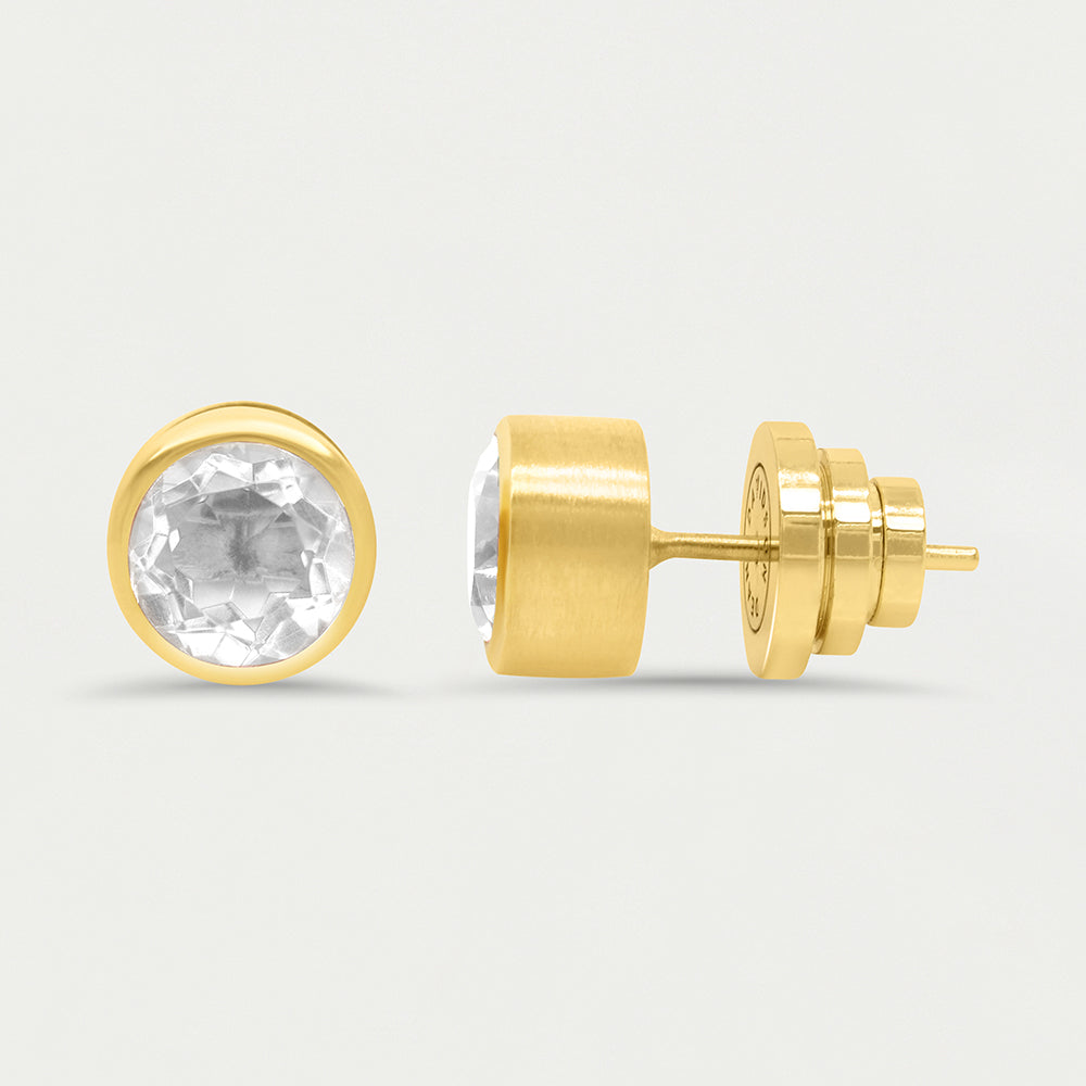 Signature Quartz Midi Stud Earrings