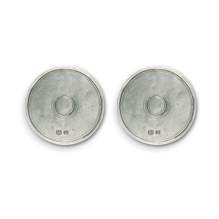 S/2 Pewter Round Coasters