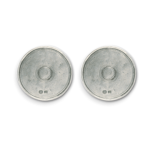 S/2 Pewter Round Coasters