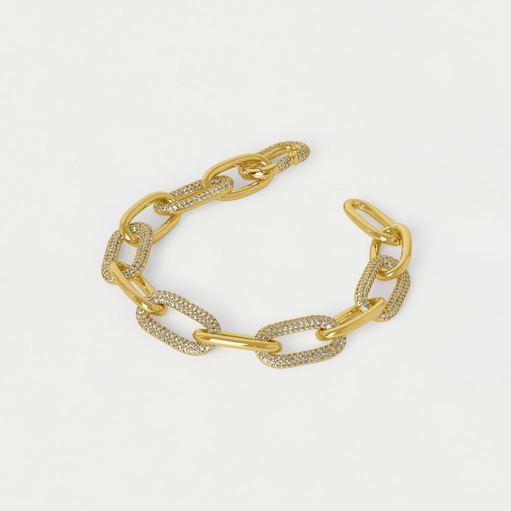 Solene Pavé Link Bracelet