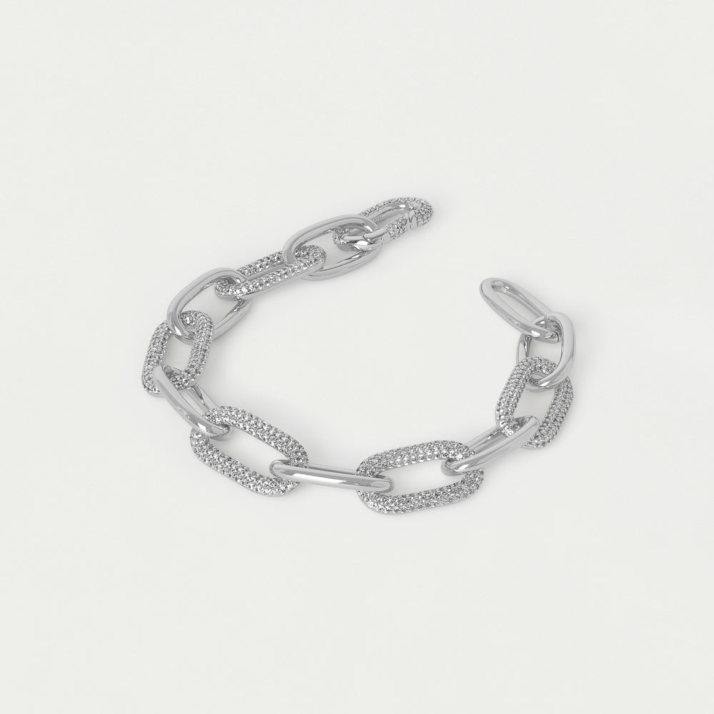 Solene Pavé Link Bracelet