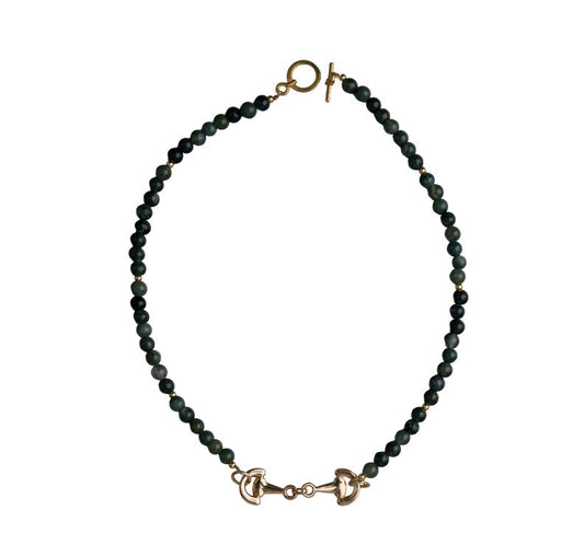 Snaffle Bit Choker-Moss