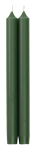 Hunter Grn Duet Candle 10" Pair