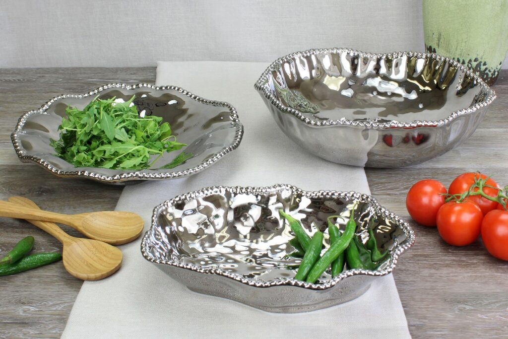 Verona Silver Serving Bowl 12"x9"x3"