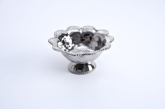 Verona Silver Footed Bowl 4.75"