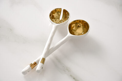 Porcelain Salad Servers