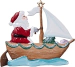 AHOY Santa Ornament, painted