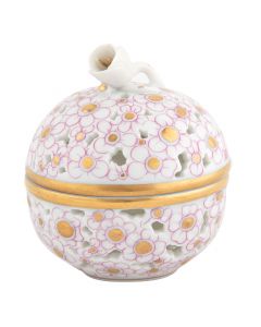 Openwork Ball w/Bud Pink/White
