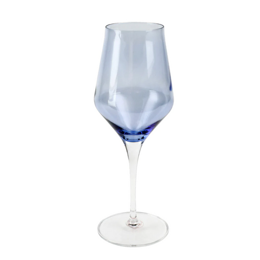 Contessa Blue Wine Glass-9"H, 9oz
