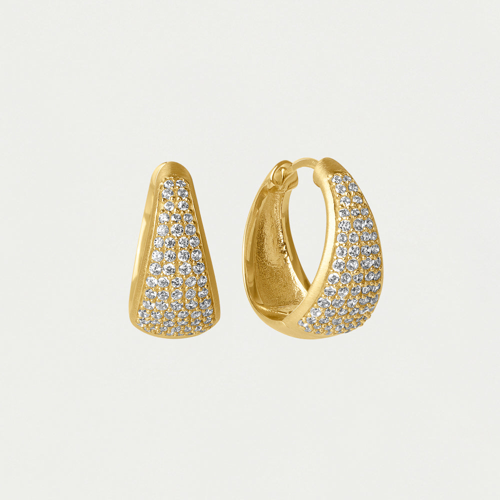 Margaux Pavé Huggie Hoops