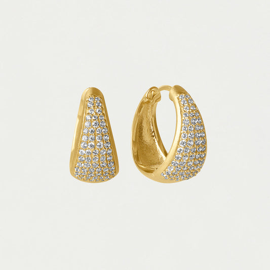 Margaux Pavé Huggie Hoops