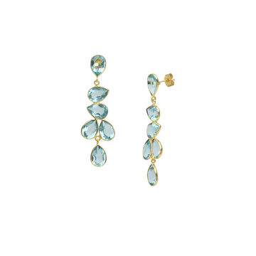 Blue Topaz Hydro 22ktGP Brass