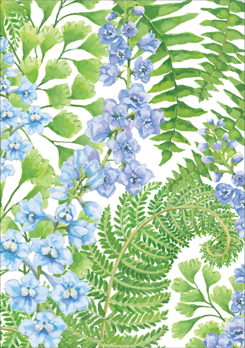 Delphiniums And Ferns Eday N Size-Wedding Shower