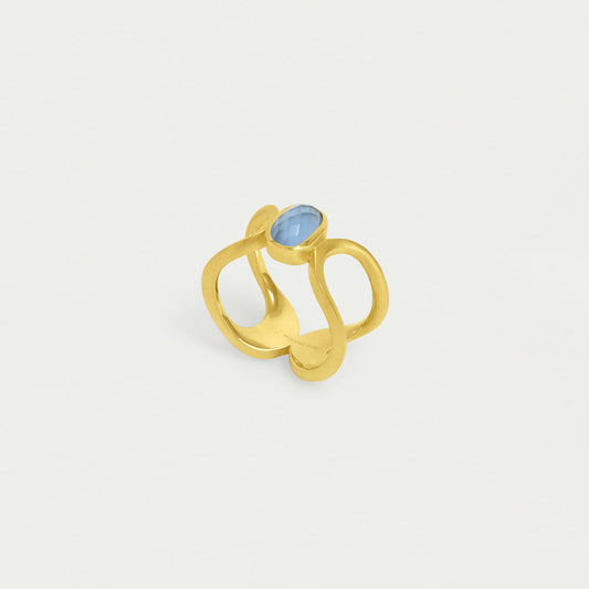 Bowery Gemstone Ring - Iridescent Midnight Blue