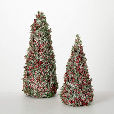 Frosted Berry Tree Set of 2