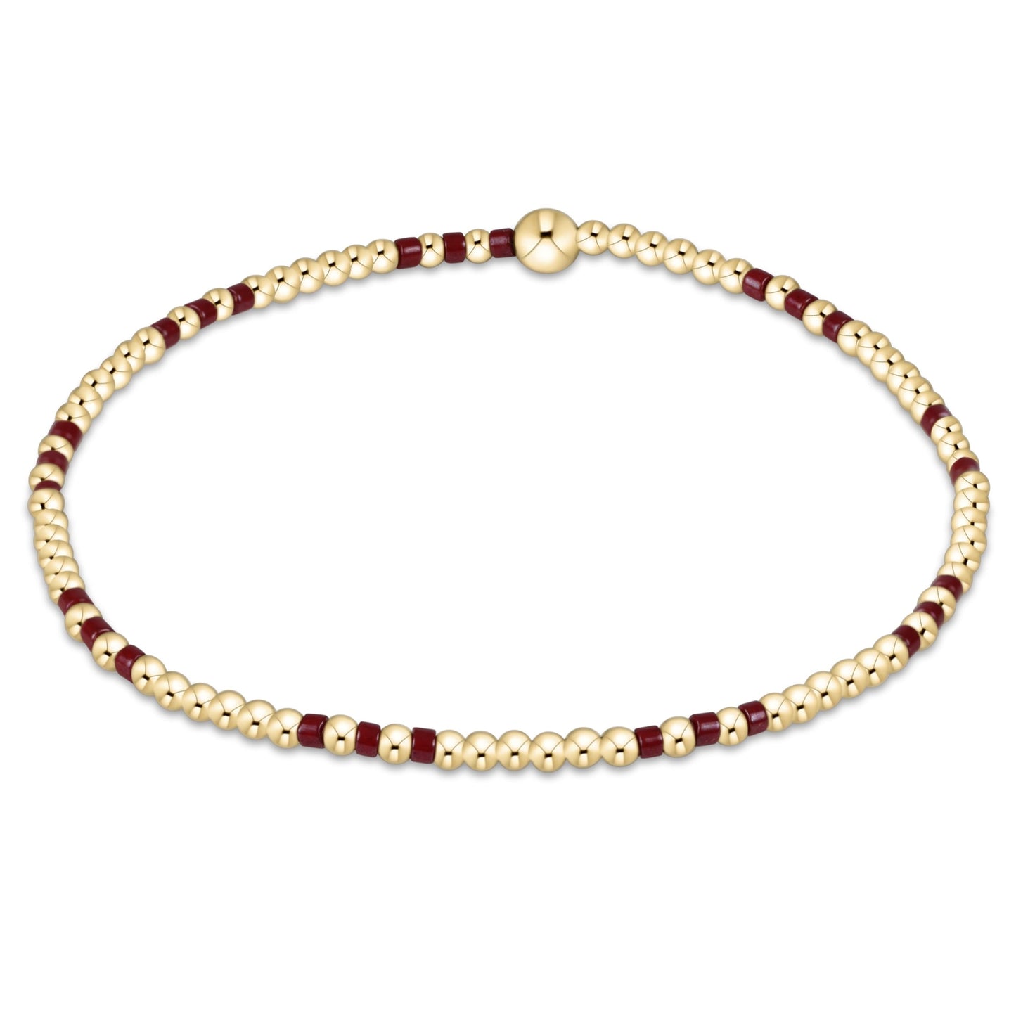Hope Joy Pattern 2mm Bead Bracelet - Chocolate