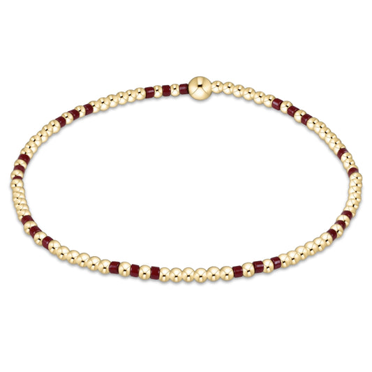 Hope Joy Pattern 2mm Bead Bracelet - Chocolate