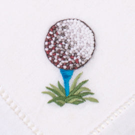 Embroidered Cotton Cocktail Napkins Set of 4