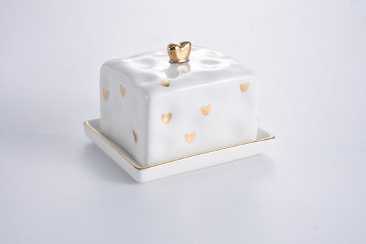 Heart to Heart Covered Butter Dish