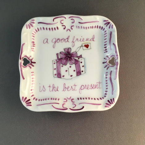Present Good Friend Square Coaster/Tray