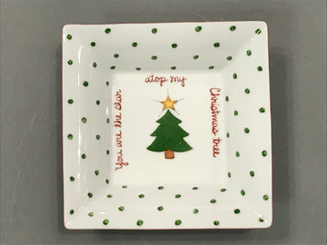Christmas Tree "Star Atop" square tray/dish
