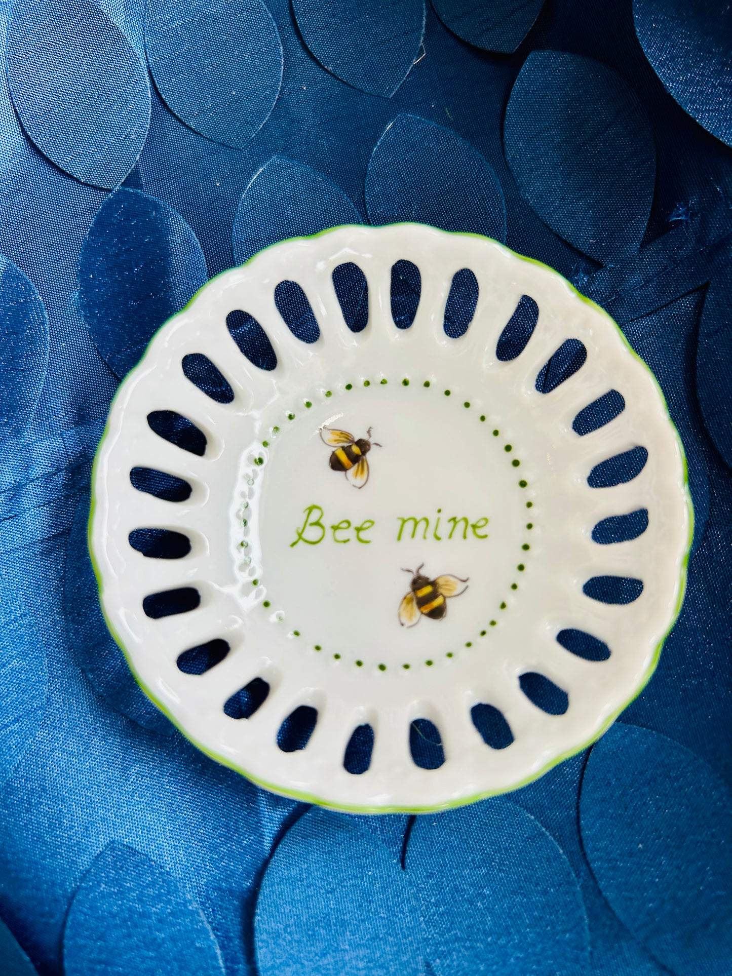 Bee Mine Small Pierced Round Dish