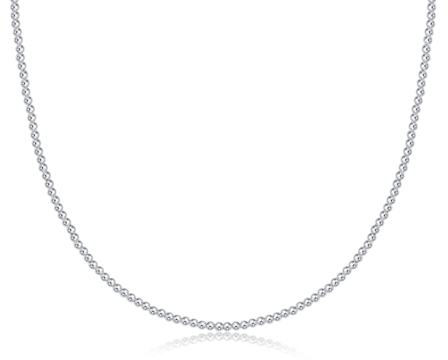 15" Choker Classic Sterling 2mm Bead