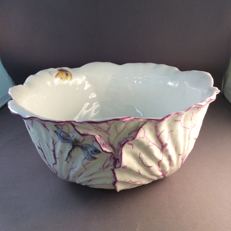 Cabbage Bowl Pink Veins