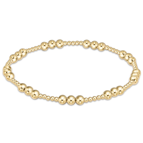 Classic Joy Pattern 4mm Bead Bracelet - Pearl