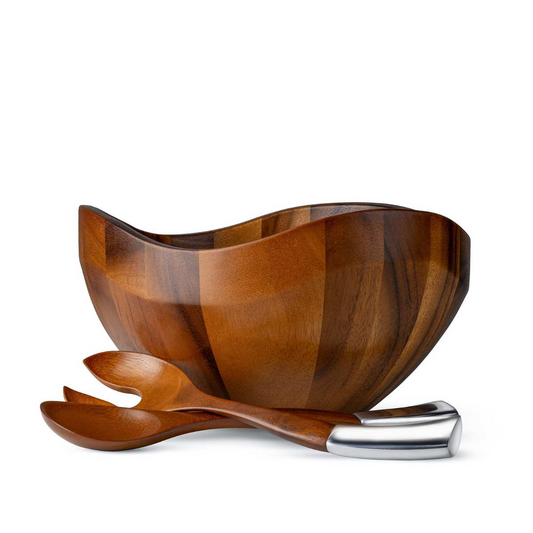Billow Salad Bowl w/Servers