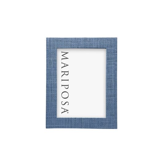 HEATHER BLUE FAUX GRASSCLOTH FRAME