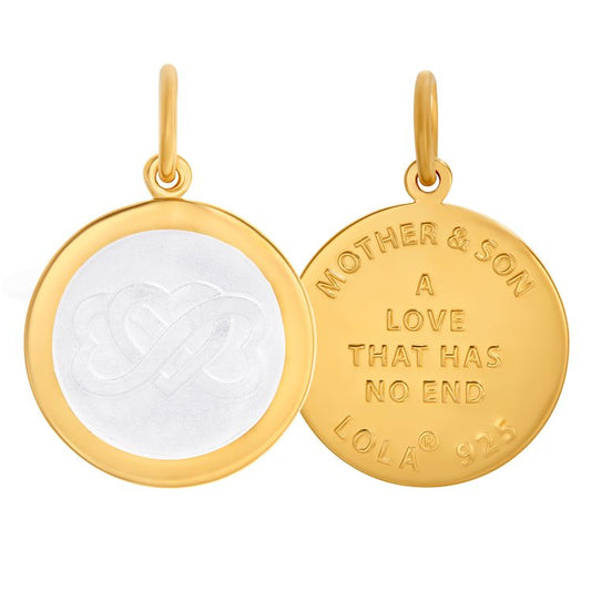 Mother & Son All Gold Pendant