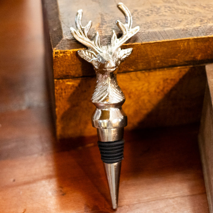 Deer Bust Bottle Stopper 6in
