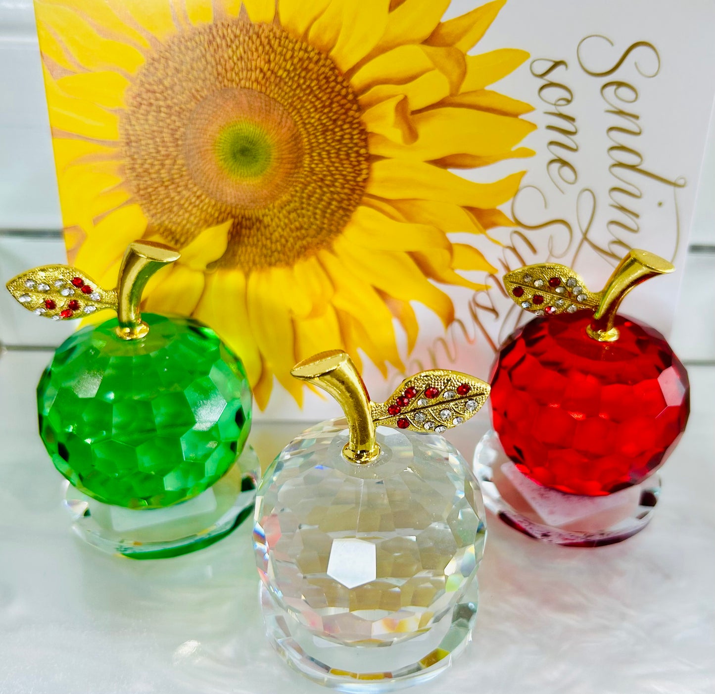 Crystal Apple Figurine