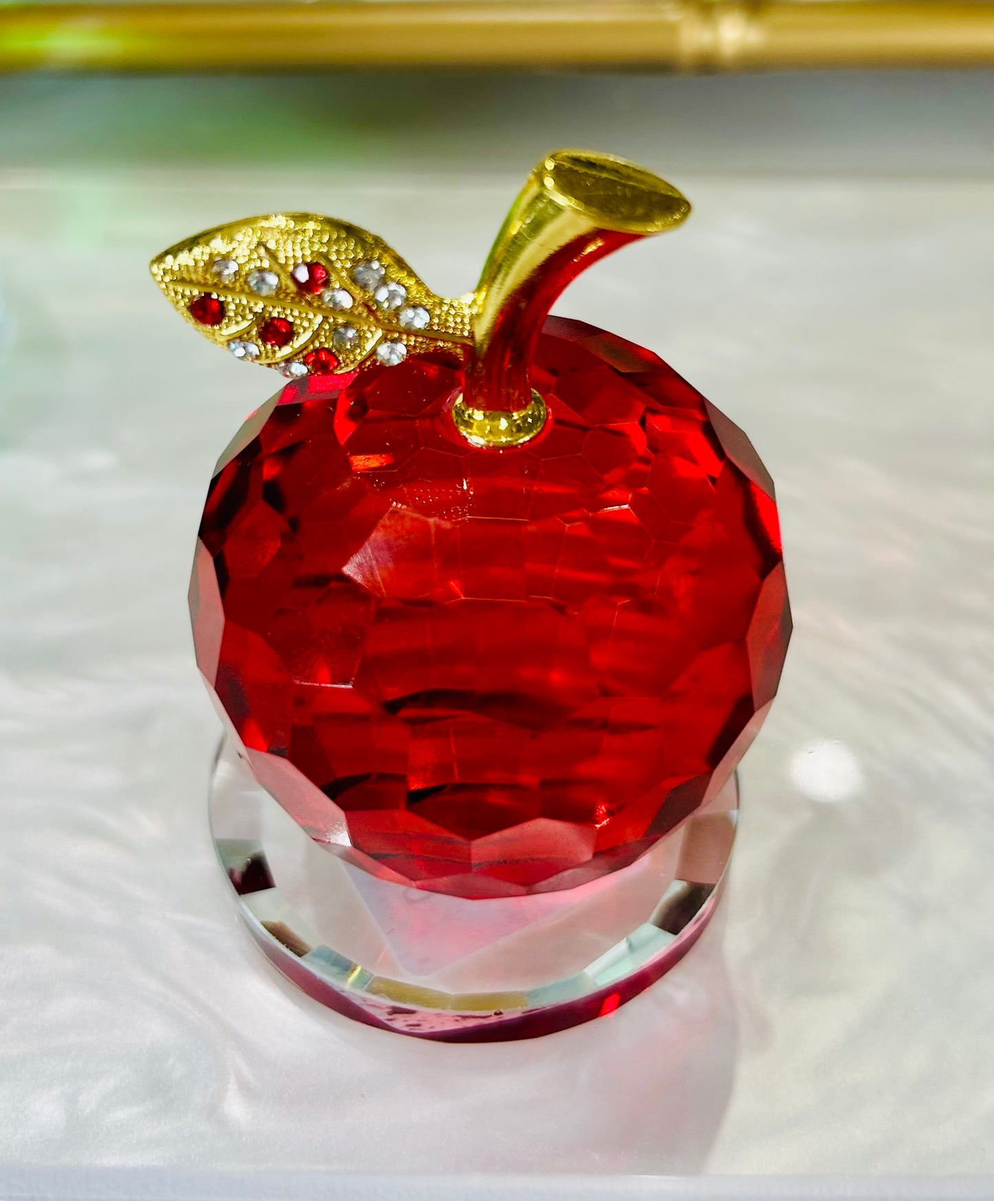 Crystal Apple Figurine