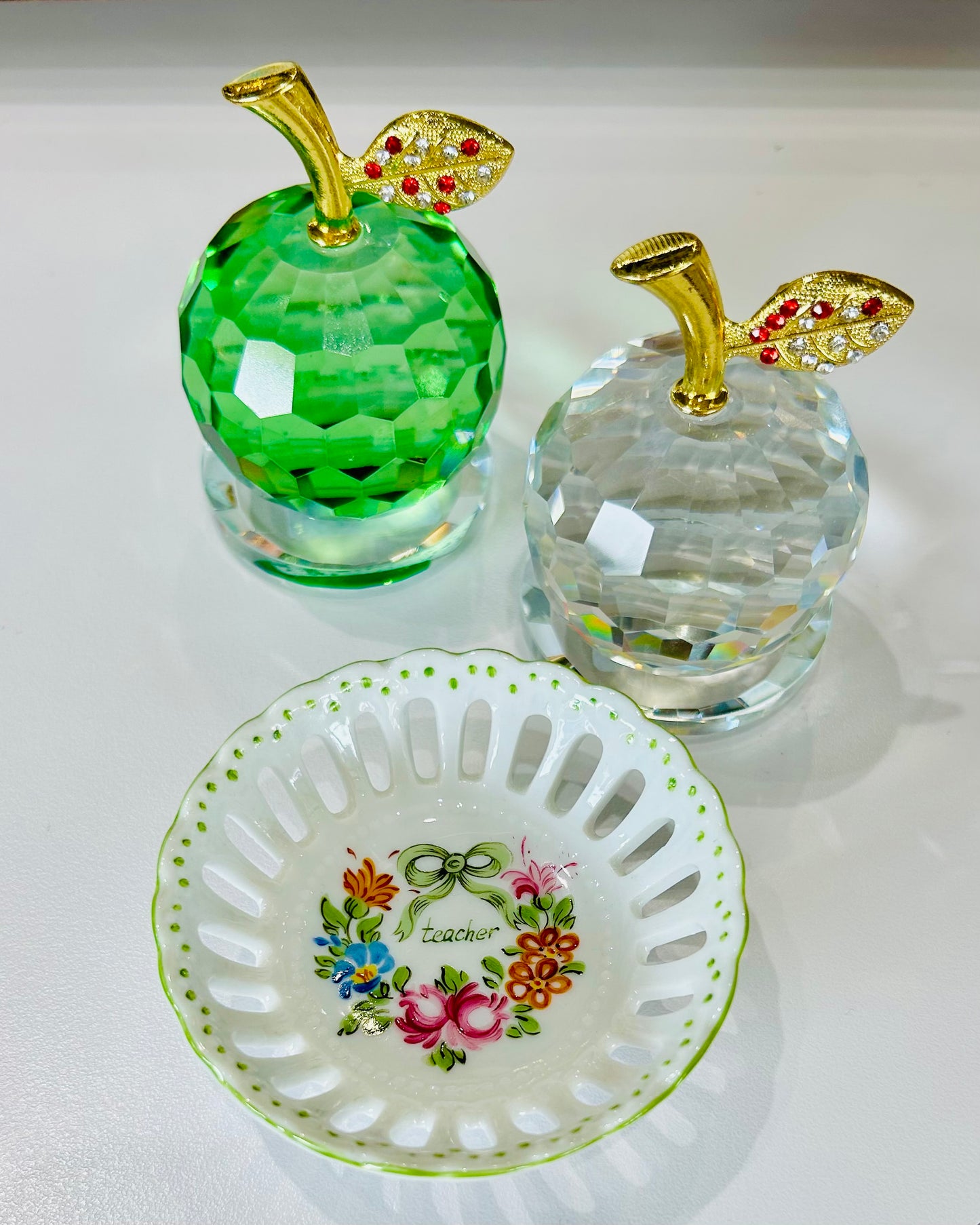 Crystal Apple Figurine
