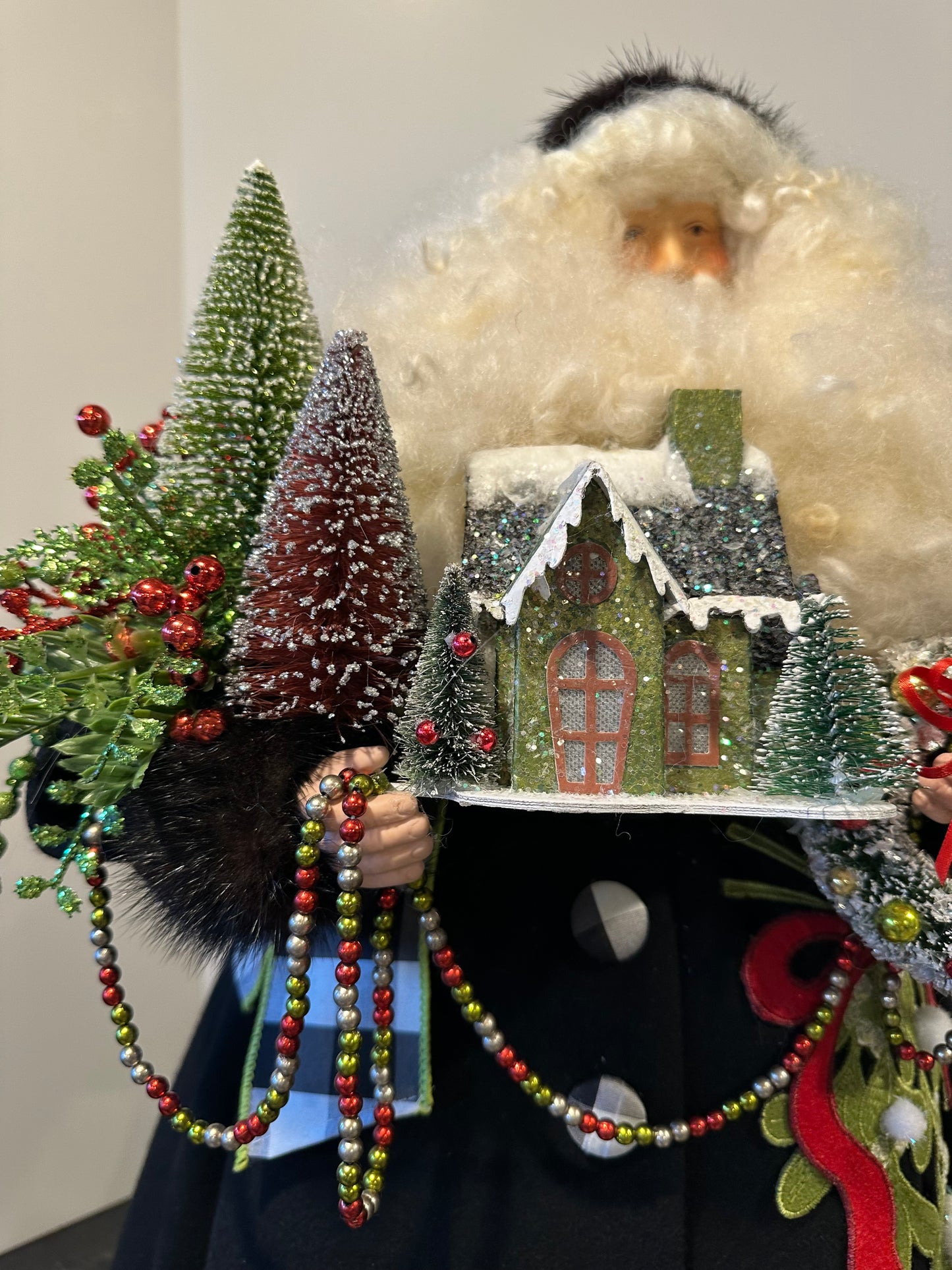 Black Dress Mistletoe Santa