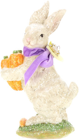 Jeweled Rabbit w/Carrots 8.5"