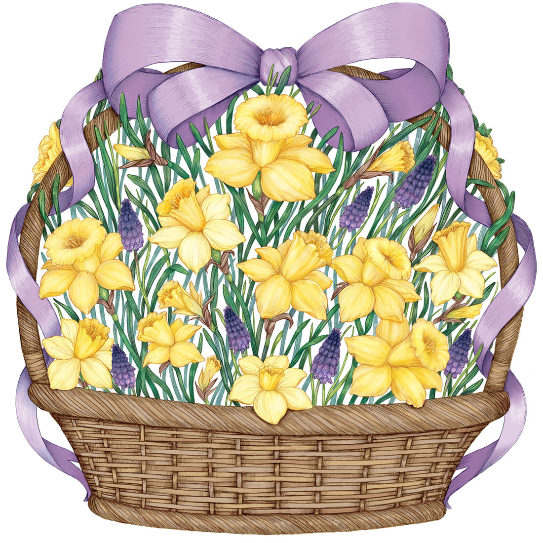 Die Cut Daffodil Basket Placemat - 12 Sheets